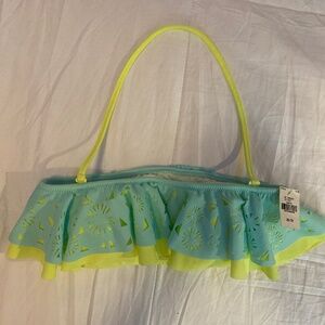 Victoria’s Secret swim bandeau top with ruffle